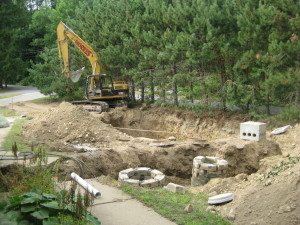 Photo of yard being dug